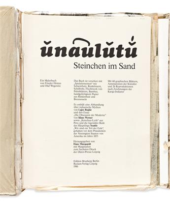 HEINZE, FRIEDER and WEGEWITZ, OLAF. Unaulutu. Steinchen im Sand.